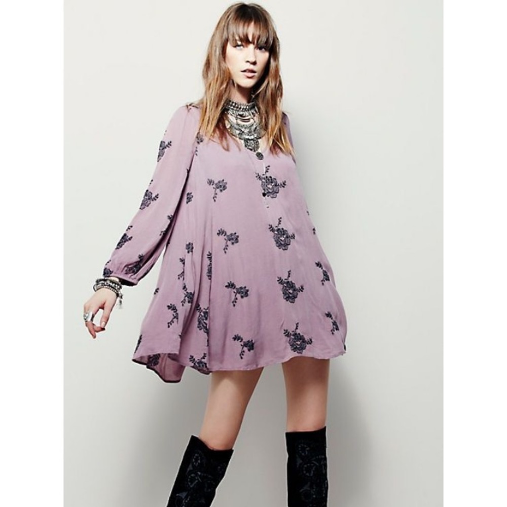 Free People Austin embroidered mini dress